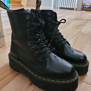 Dr. Martens Black JADON Platform Lace-Up Boots